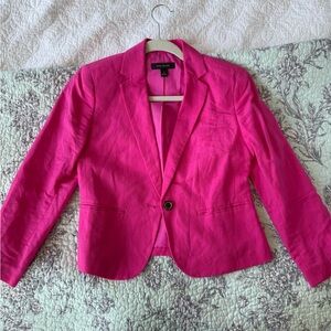 Ann Taylor Hot Pink linen Blazer